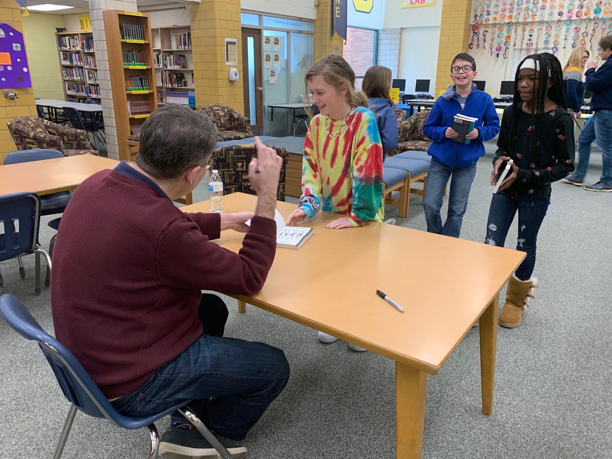 CFmiddleschool's tweet photo. On January 23, author Jordan Sonnenblick visited CFMS. It was a great day! This event was made possible with the generosity and support of the Copley-Fairlawn Schools Foundation, the Copley Teachers' Association, the CFMS PTSA, and the Copley-Fairlawn Administrative team. https://t.co/WfFI92A6Ls