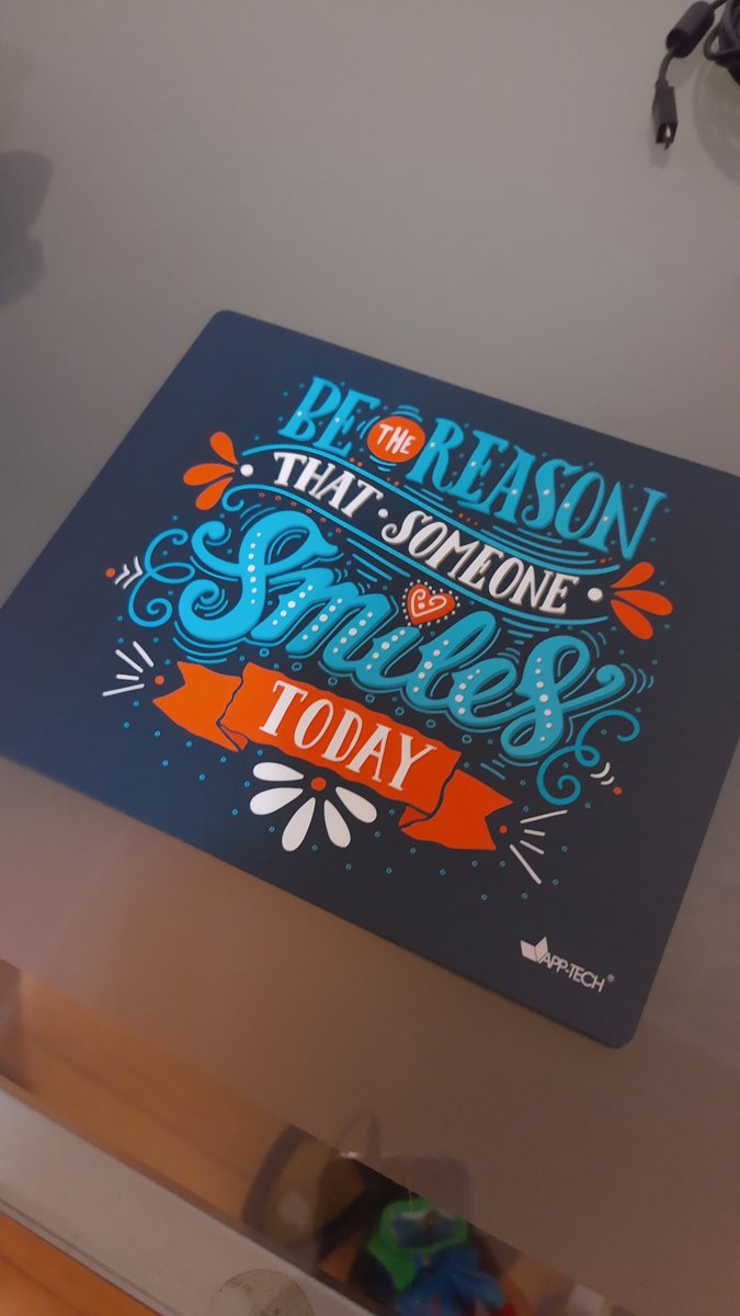 A drawing of the text "be the reason someone smiles today" 