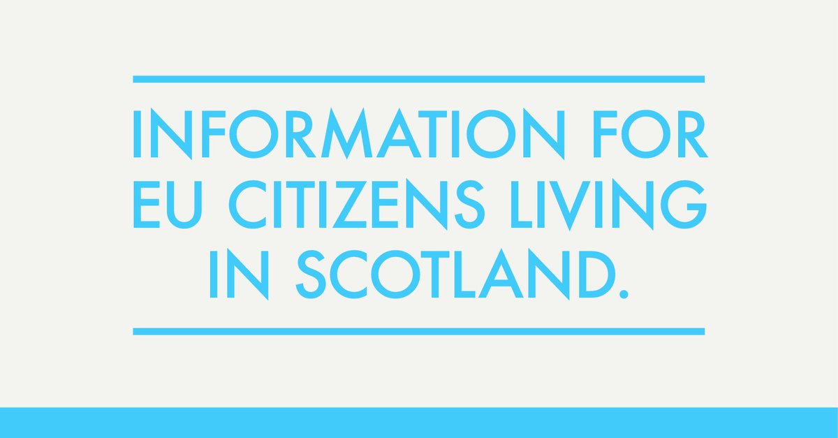 Information for EU citizens living in Scotland