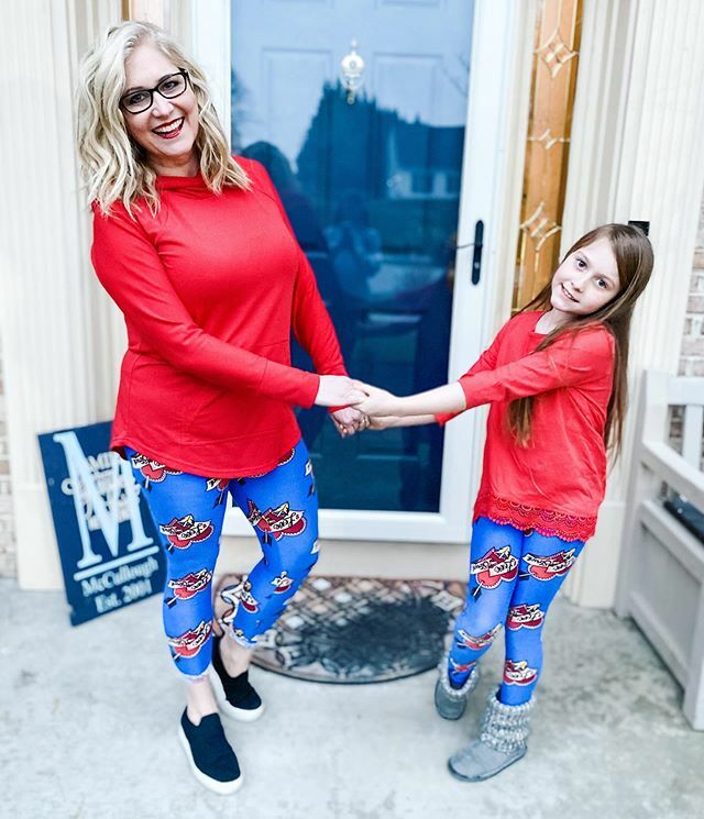 lularoeselena's tweet photo. She was going to wear a dress to her first dance but when she saw what I was wearing she changed her mind. “Mommy I’ll always want to match you”. Yeah. I know better but I’ll take it for now! #lularoevalentines #lularoe #lularoeamber #lularoeselena #love… https://t.co/calvxxzWlE https://t.co/gdfs9QZ1yV