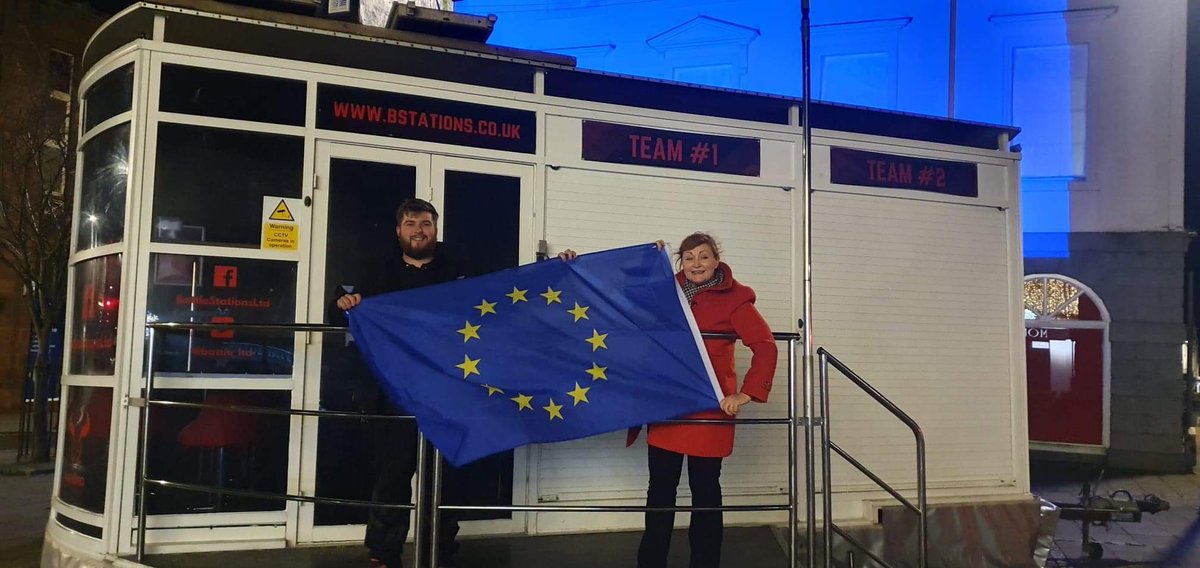 battle_ltd's tweet photo. The team at Battle Stations and oor pal @EmmaHarperMSP want to say to our friends and partners in Europe please #LeaveALightOnForScotland https://t.co/7W0cSzvBFx