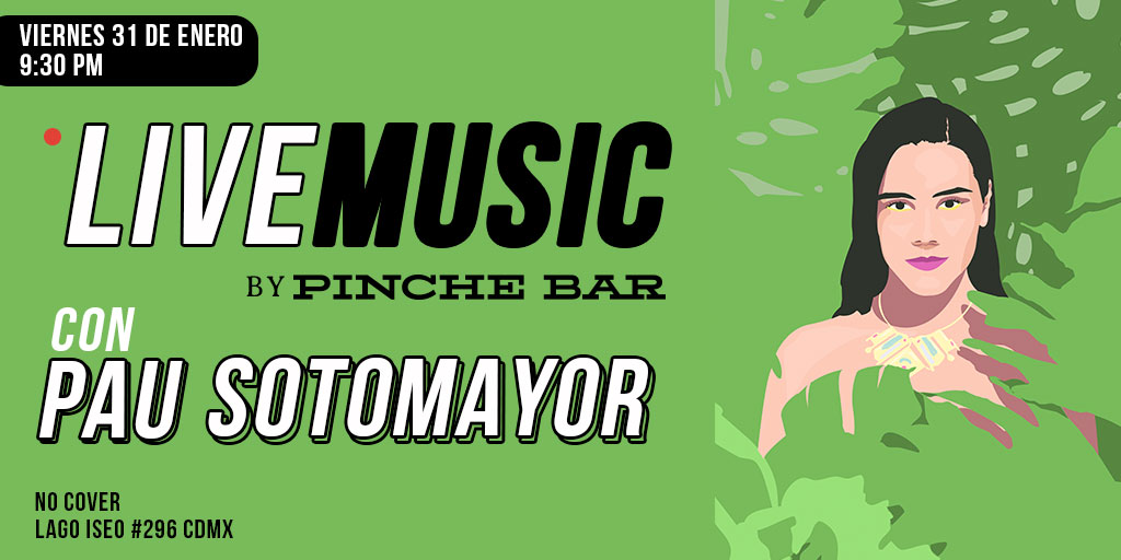 PincheBar's tweet photo. ¡Acompáñanos a bailar con Pau Sotomayor! Te esperamos en punto de las 9:30 p.m. 
¡No cover! https://t.co/qGVXRD0Nlp