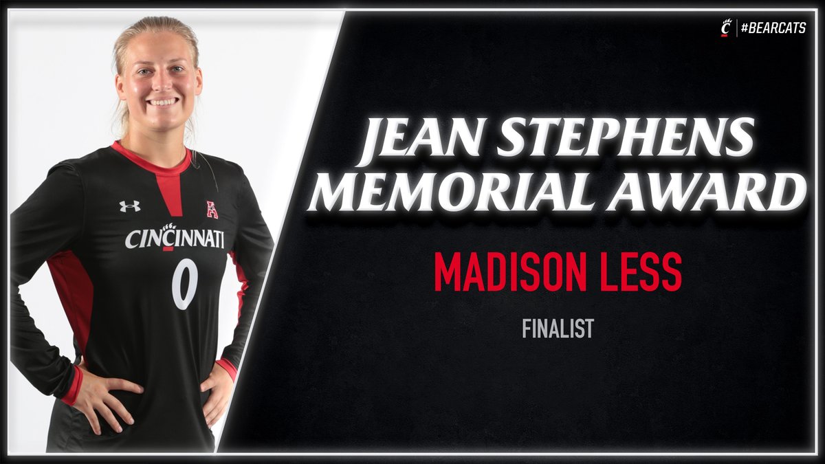 GoBearcatsWSOC's tweet photo. Congrats to @LessMadison for being named a finalist for the Jean Stephens Memorial Award, one of the highest honors in #Bearcats Athletics! https://t.co/0D4ttE6vQU