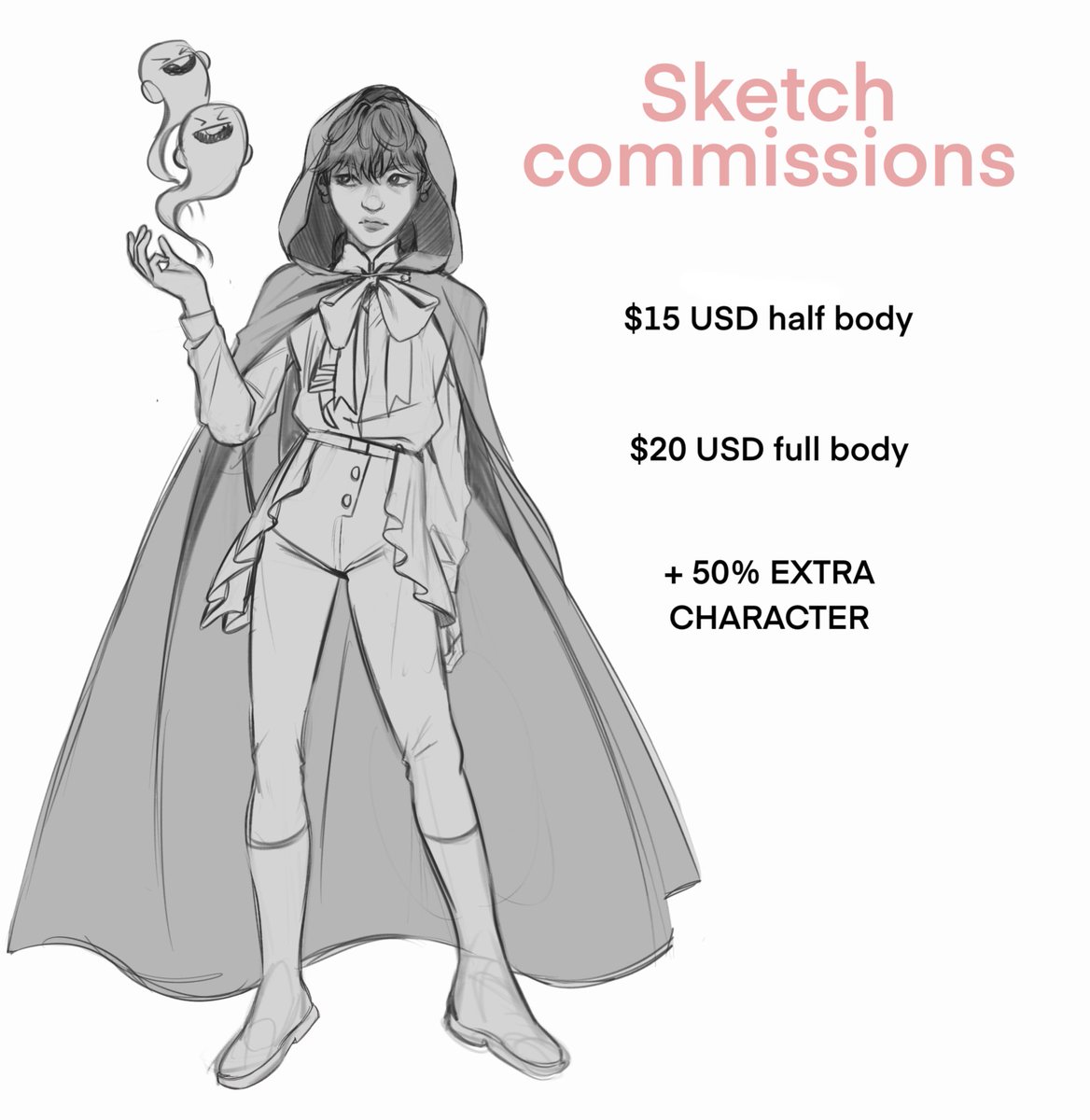 [RT PLEASE ?] 

✨Commissions open! ✨ I'm trying to keep working while I'm at school so I decided to open them for a while. If you're interested please DM me ☺️

3 slots available for full color comms and 3 for sketch comms!! 