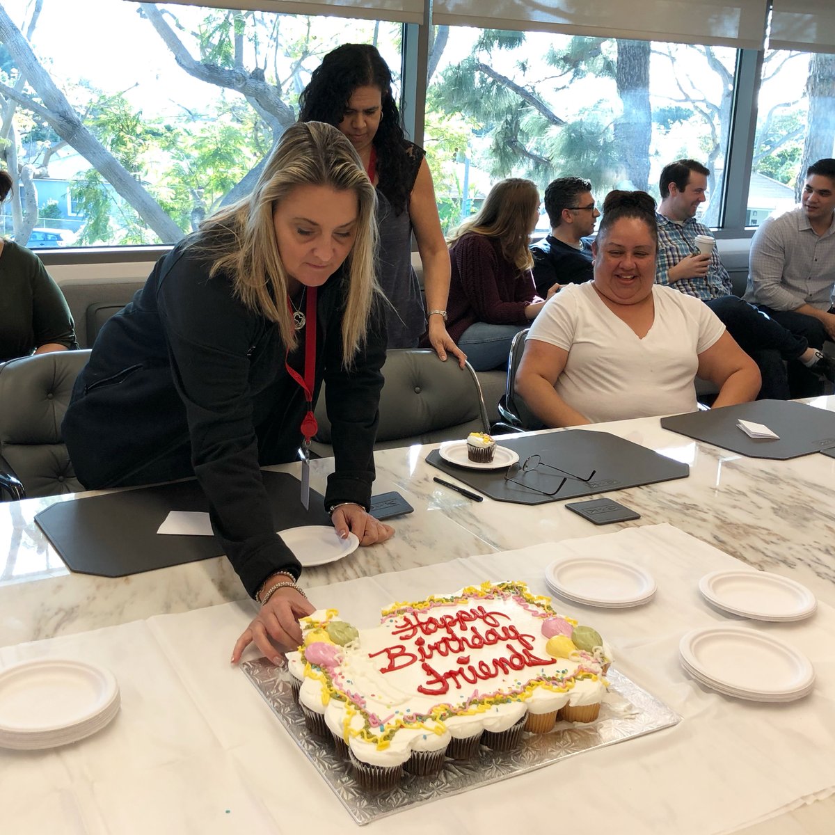 GoldrichKest's tweet photo. Fun and games and cupcakes as we celebrate our January Birthdays at GK! #GoldrichKest #GKManagement #PropertyManagement #BirthdayAtWork https://t.co/Dr0usiL4st