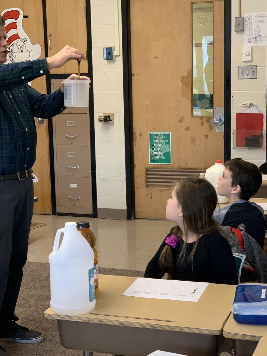 DDormer22's tweet photo. Great collaboration today in 2nd grade as students learned about density, made predictions, tested hypotheses using hydrometers, & drew conclusions. Fantastic work @PSDGrasse! #PennridgeScience #explore #authentic_learning https://t.co/hLZE47fQLU