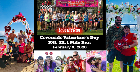 ????WOW -Press Release-and 10% Off- Coronado Valentine's Day 10K, 5K &amp; 1 Mile Run Sunday February 9th, 2020 conta.cc/36EUwRG
