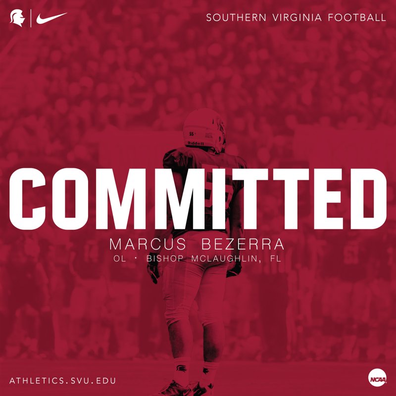 Marcbezra's tweet photo. Proud to announce my commitment to SVU to further my football and academic career. Thanks to coaches, family, and friends that helped along the way. #GoKinghts @EMulitalo @CoachHofmannSVU https://t.co/0kt7tZkzwp