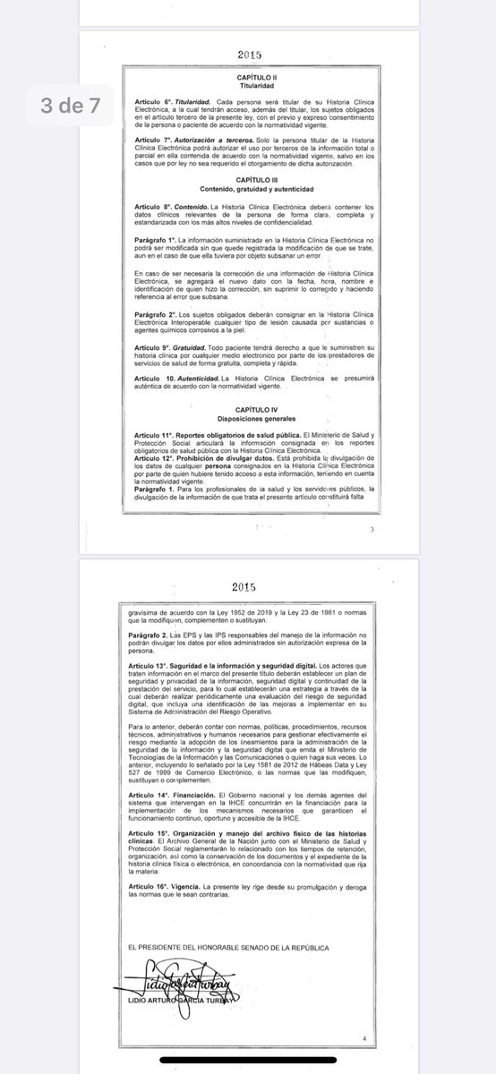 MomenttoLegal's tweet photo. #HistoriaClínicaElectrónica interoperable: Ley 2015 de 31 de enero/2020: Artículo 12° Prohibición: Está prohibida divulgación de #datos de cualquier persona consignados en la #HCEI por parte de quien hubiere tenido acceso a esta información @fichaclinicamed @alaplat @DecanaturaFM https://t.co/OdT18z5Icu