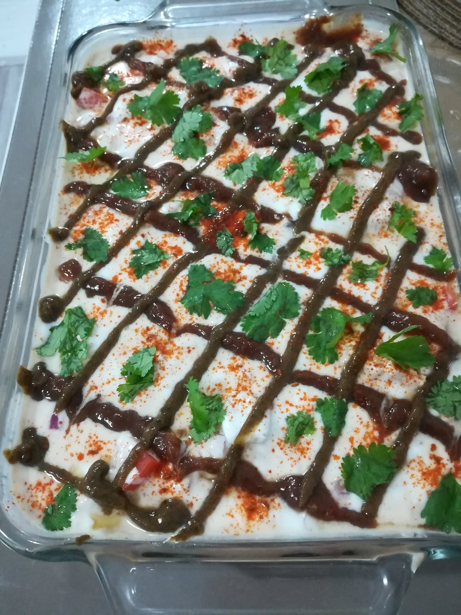 Neena557's tweet photo. I made dahi bhallay. #MyFirstTry 
#DahiBhallay #TastyFriday😋 https://t.co/QrjAY3h2C8