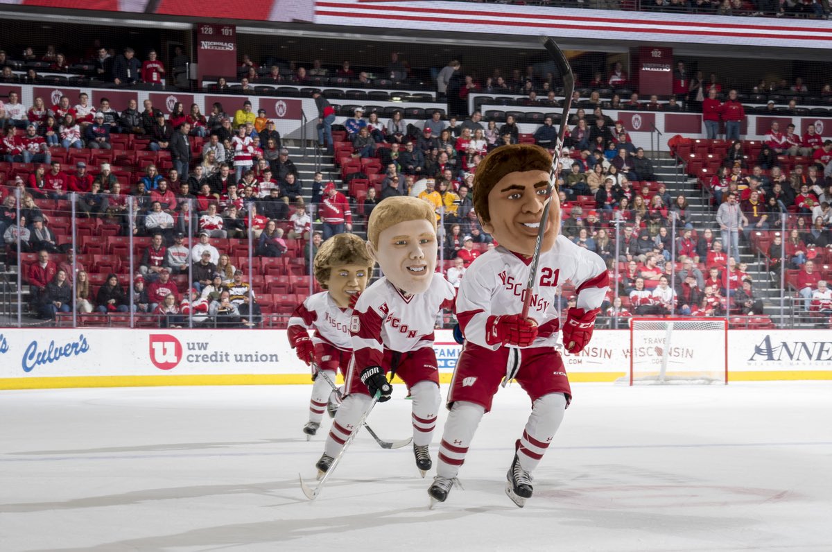 AllisonMinisce's tweet photo. I spent the last 7 months on this super secret project...I hope the @BadgerMHockey fans enjoyed the inaugural #LegendsRace!! https://t.co/hOhiQKrz4t