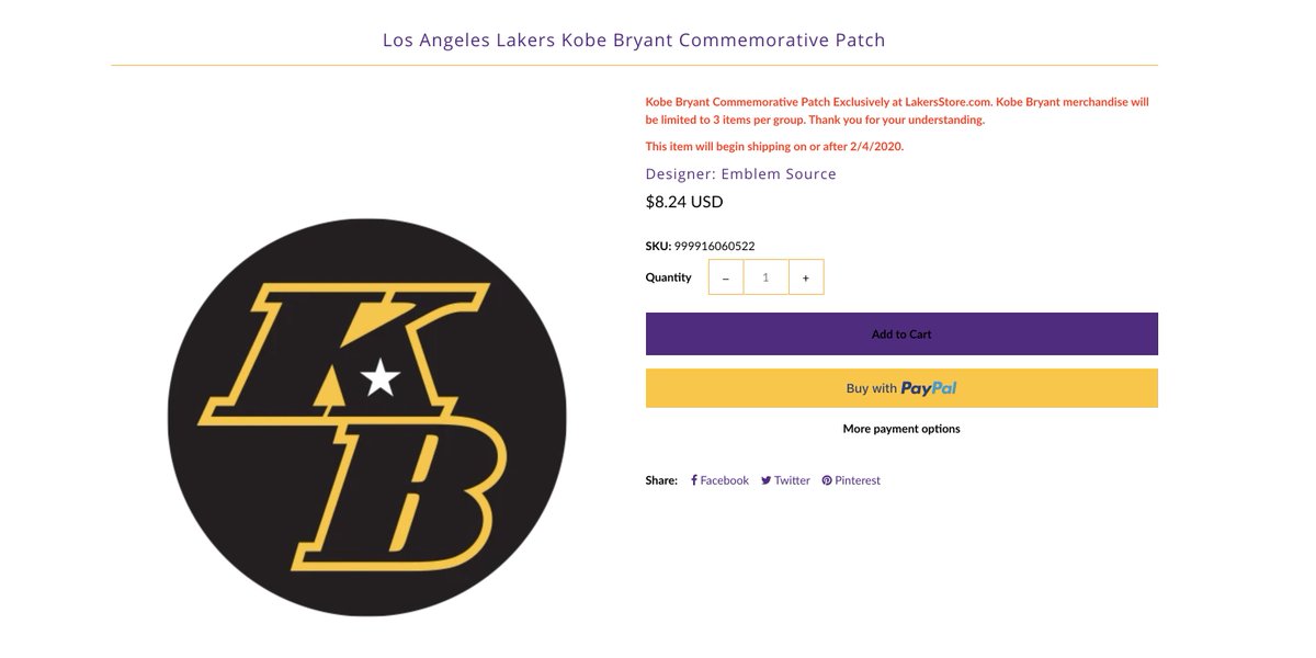 los angeles lakers kobe bryant commemorative patch