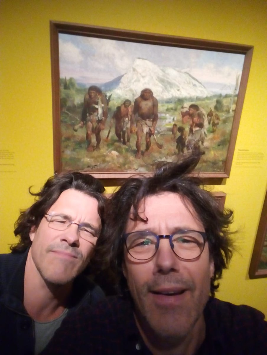 Our favourite paleo artist Zdenek Burian at exhibition in Teylers Museum Haarlem NL #paleoart #Neanderthal #kenniskennis #burian