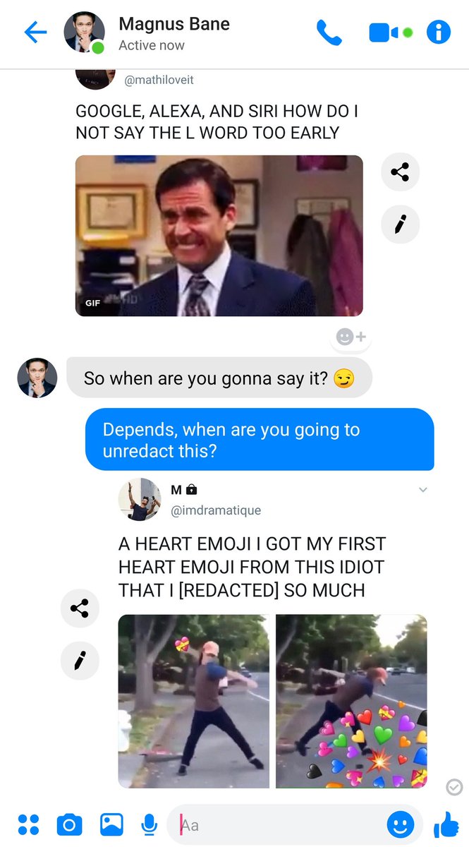 100. They have a conversation about THOSE TWEETS