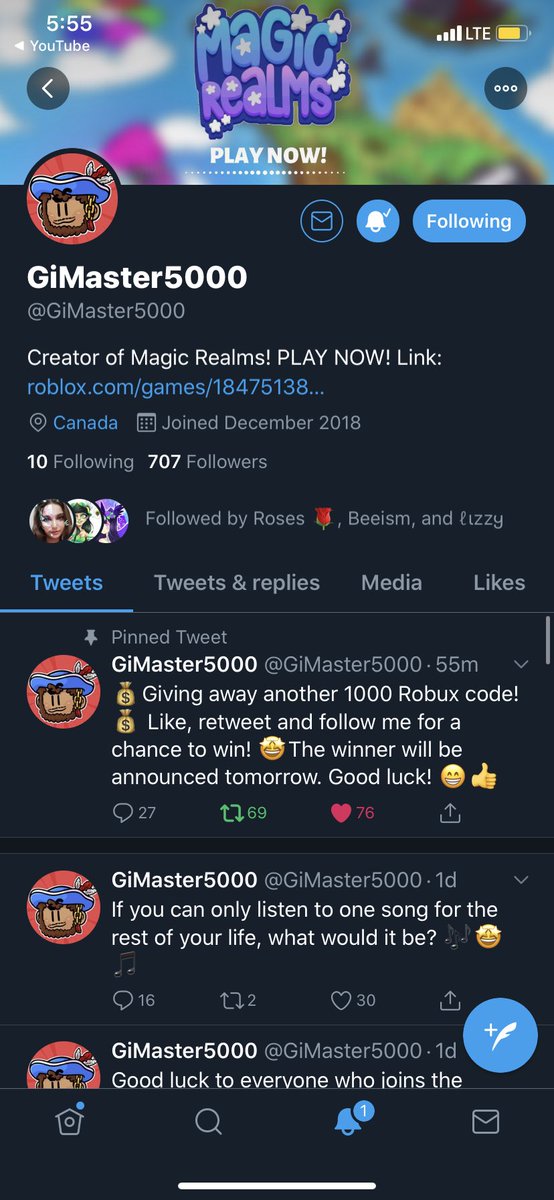 Gimaster5000 On Twitter Giving Away Another 1000 Robux Code