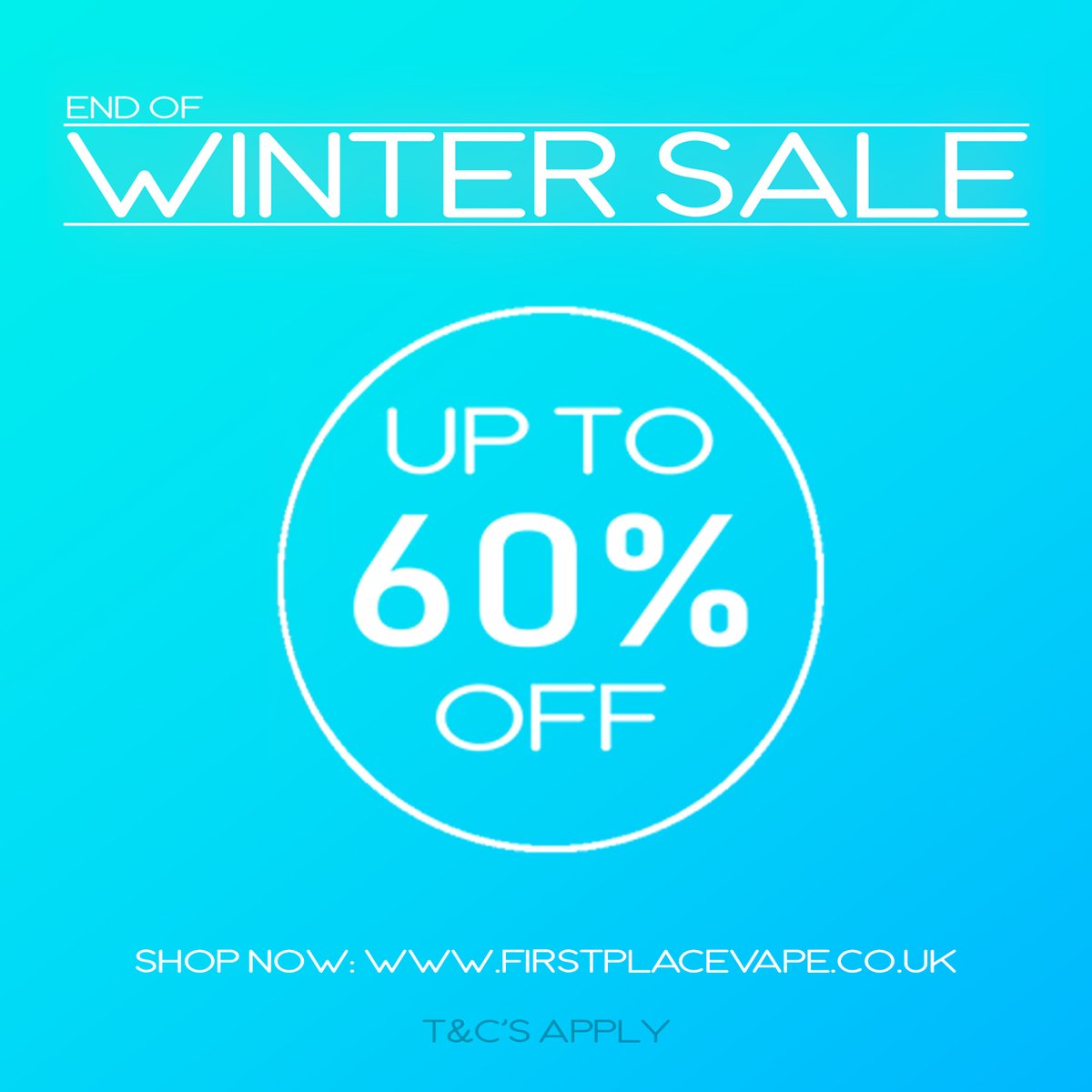 🔥 End of Winter Sale NOW ON! 🔥Up To 60% Off 😲 
Shop Now 👉 firstplacevape.co.uk
🏷 Get 4 for the price of 3 on all 10ml E-liquids 🙌
(Cheapest item free)
📦 FREE shipping on all orders over £40 👌
⭐️ Don't forget to retweet! ⭐️