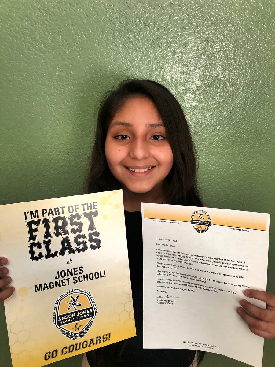 NikkiKZuniga's tweet photo. So proud of her!! What an amazing accomplishment! #NISDJonesSTEM #JonesSTEM https://t.co/vDdoPkc8EG