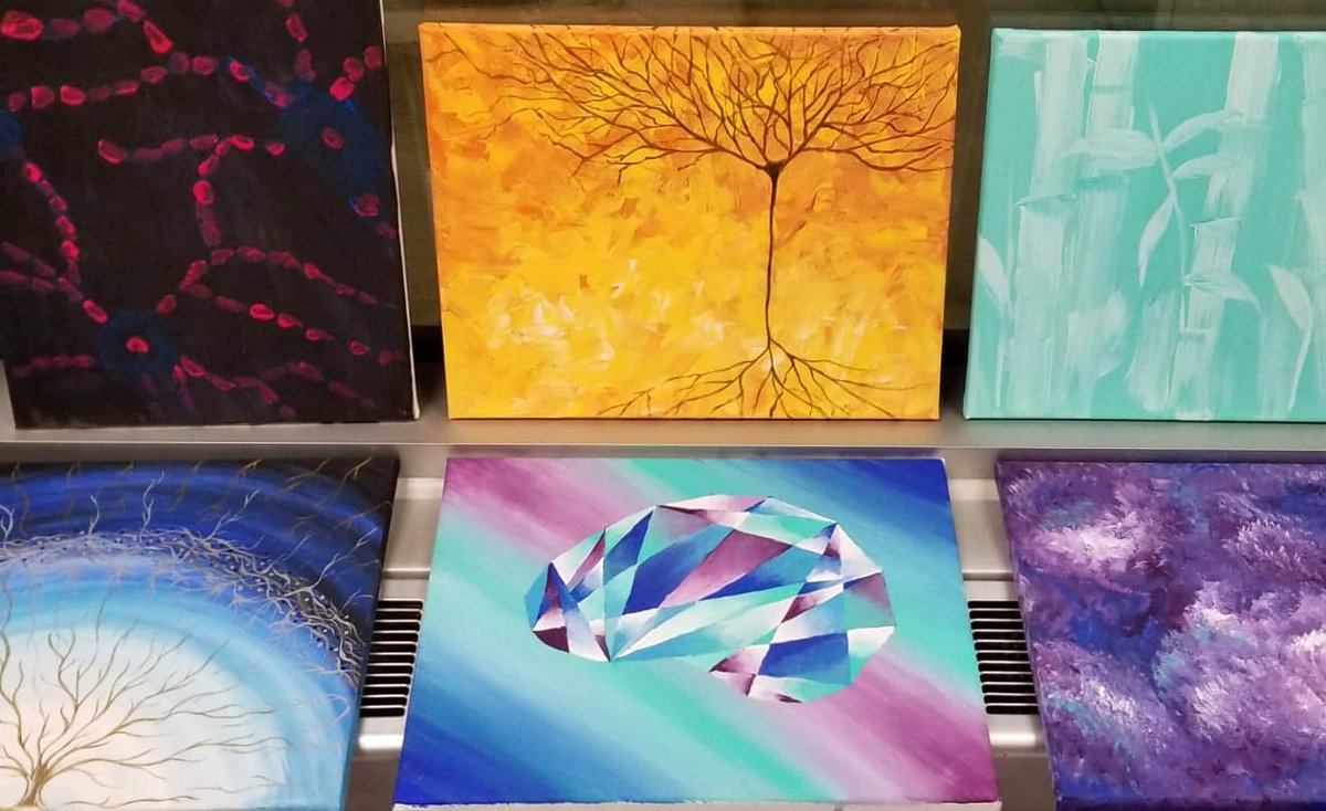 somaminds's tweet photo. What an artistic bunch of neuroscientists!
🎨
Thanks to everyone who came out to SOMA's paint night event! We're so impressed with your creations!!
🧠 https://t.co/OhRYAaJEap