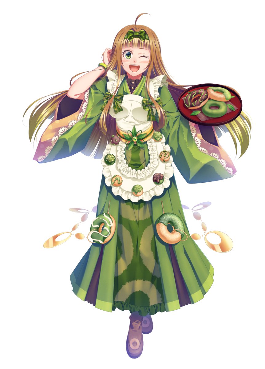 柑橘コウ Ar Twitter ２月の記念日イラスト描きました 抹茶の日 チョコレートの日を記念して 抹茶チョコドーナッツちゃん擬人化です 今年もうちの子フードイラスト描きます 創作 擬人化 うちの子フード