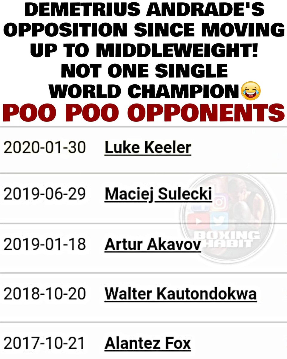 boxing_habit's tweet photo. Embarrassing
#demetriusandrade #eddiehearn #boobooandrade #booboo #matchroomboxing #dazn #kobe https://t.co/BbShcpglWs