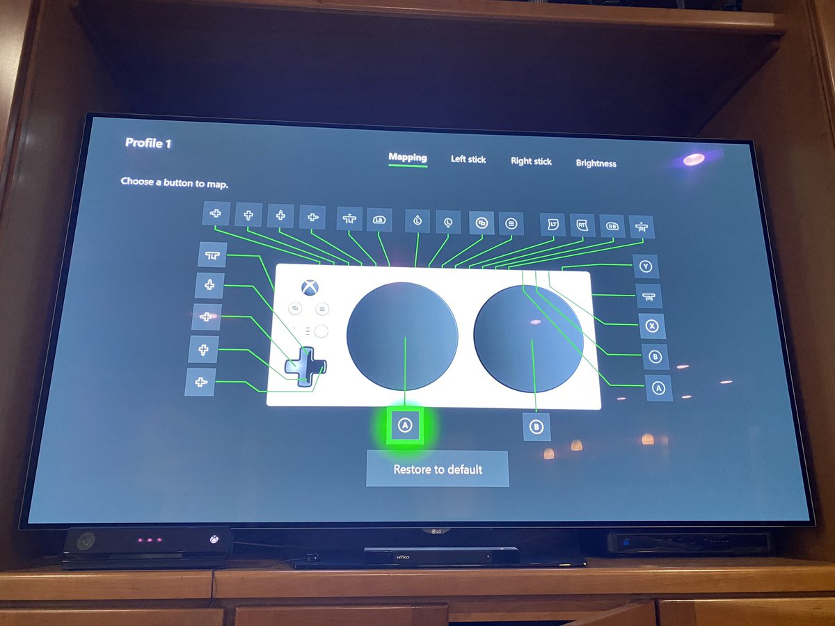 The Xbox Adaptive Controller configuration app has lots of options