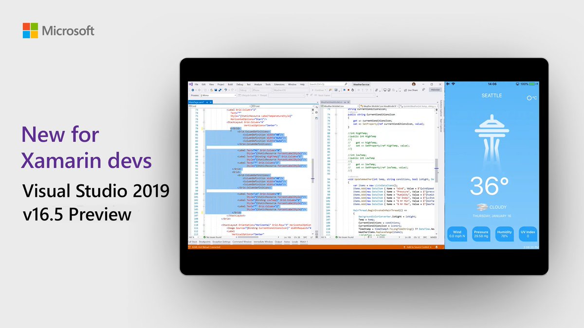 Helping you to build for mobile faster and easier, we've released a number of #Xamarin features and updates in Visual Studio 2019 version 16.5 Preview 2. 

Get the details: https://msft.it/6015TZgEf