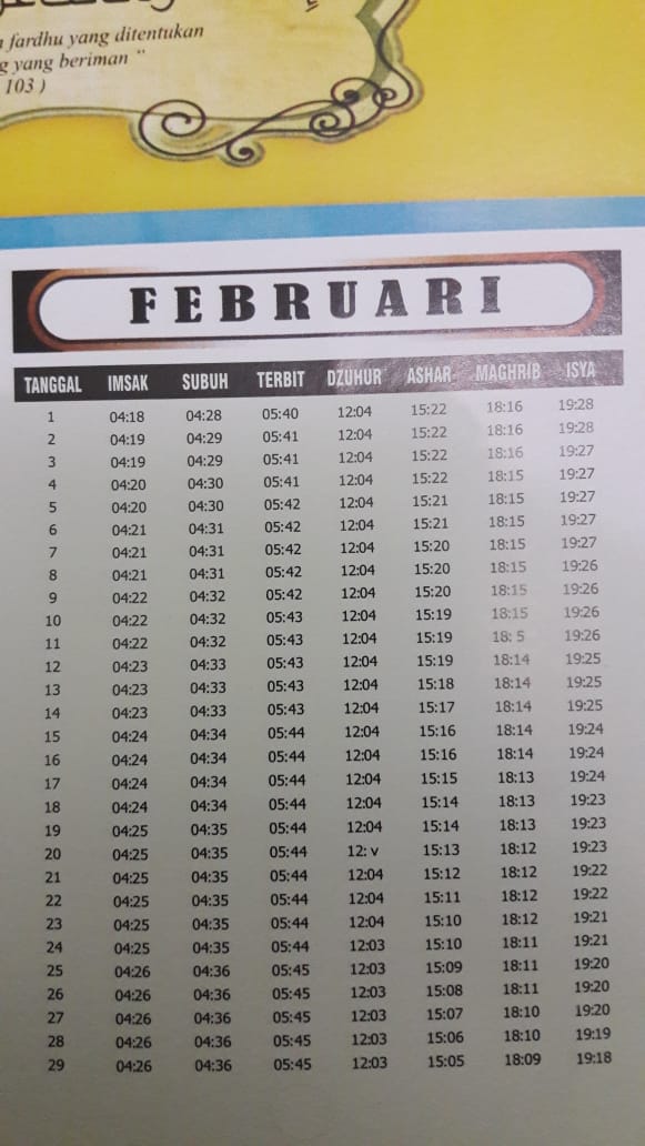 Kabupaten Indramayu Ar Twitter Pagiii Indramayu Selamat Menjalani Aktivitas Di Hari Sabtu Ini Jadwal Sholat Selama Bulan Februari 2020 Untuk Wilayah Kab Indramayu S T Co Sf4wdxvpgg