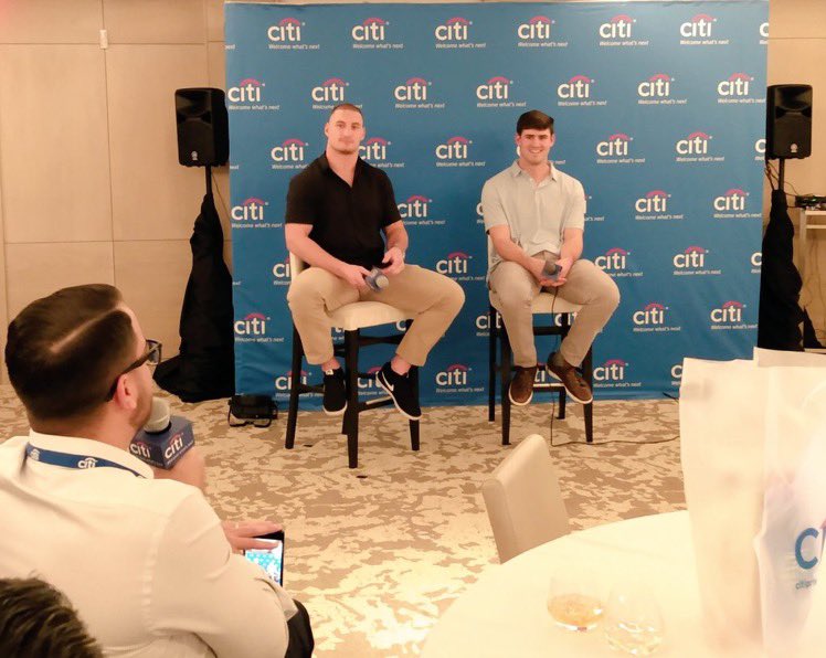 Q&A time at the @CitiBank Football ProTalk with @jbbigbear and @Daniel_Jones10 #CloserToPro