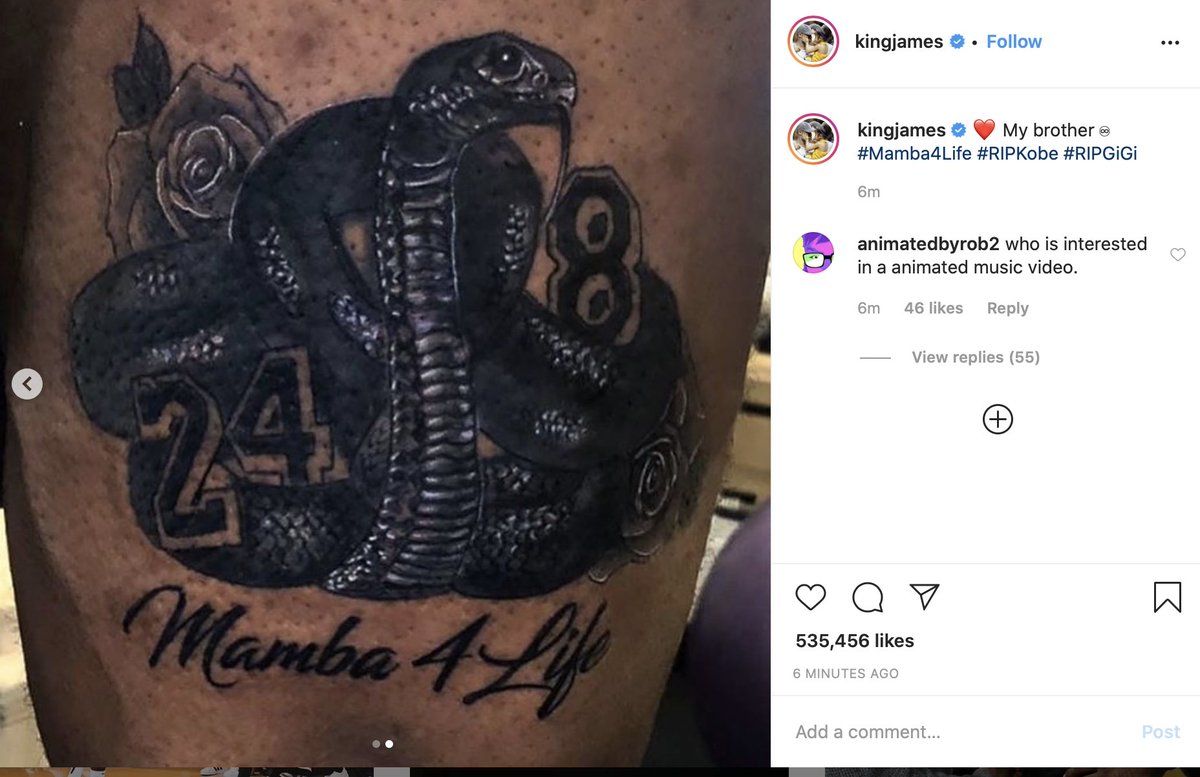 VeniceMase's tweet photo. LeBron’s new tattoo. https://t.co/ZkktdMSLvz