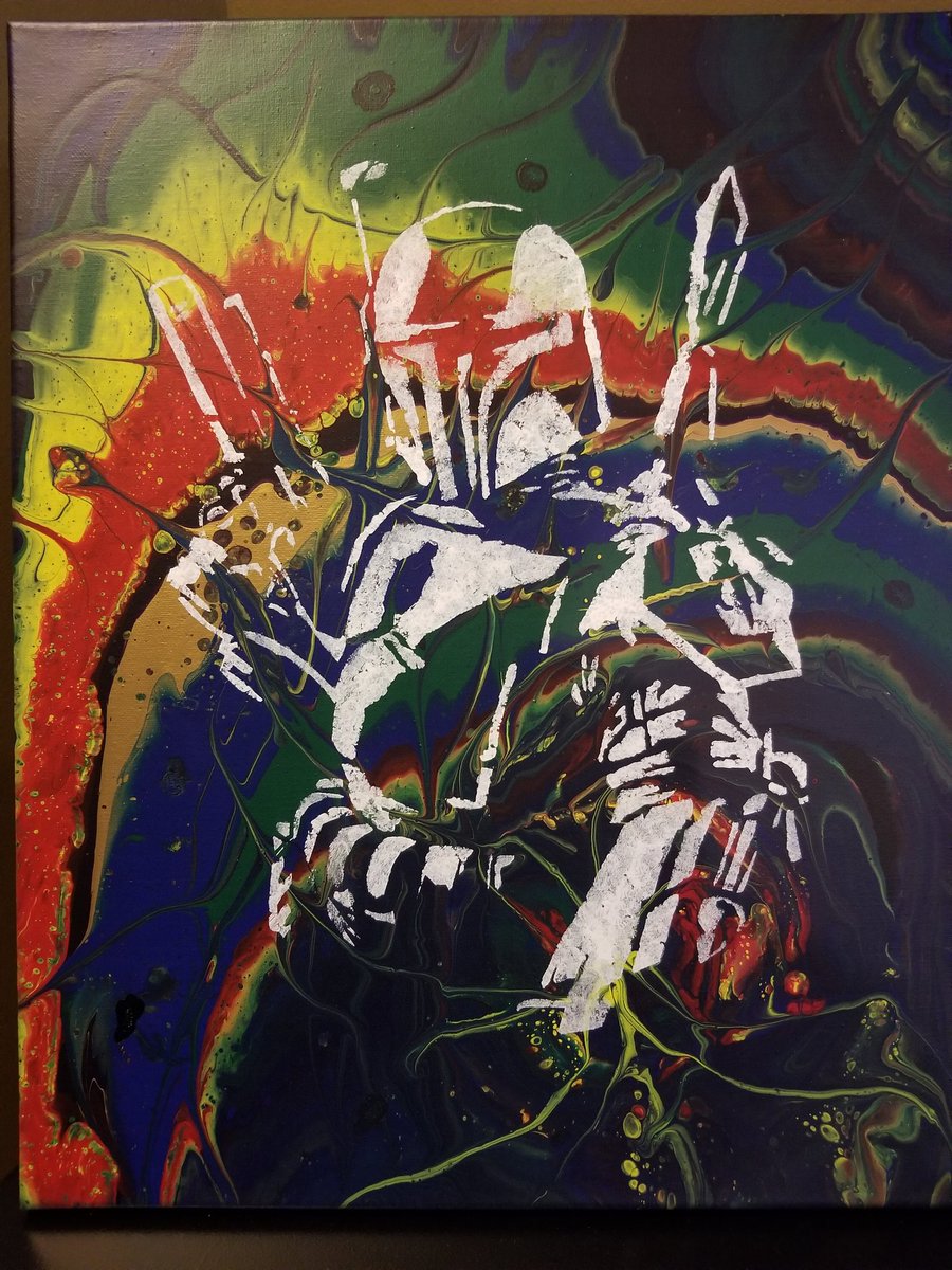 My wife's rendition of Boba Fett #starwars#mandalorian#imagepaintingsplus