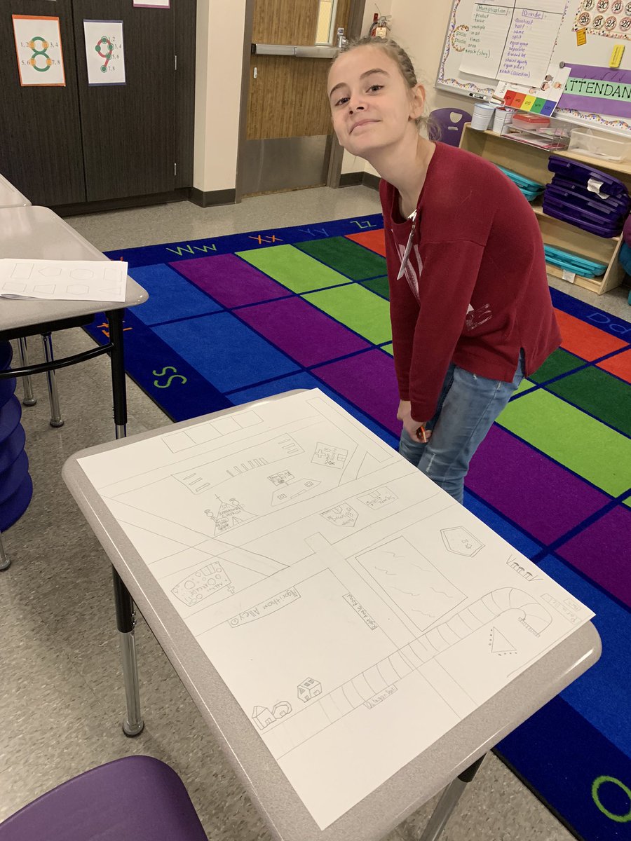 C_Grazioli's tweet photo. 4th graders at Frazier working on their geometric town project.  Their rough drafts look amazing. #PISDmathchat #Frazier https://t.co/xNzTndkaUt