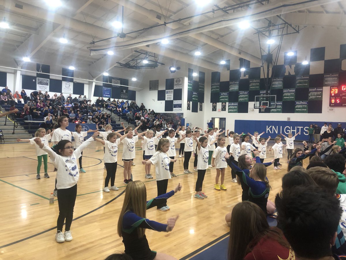 One of our favorite nights of the year!! We loved having our Winter Clinic participants join us for halftime! #LNCPride 💙💚