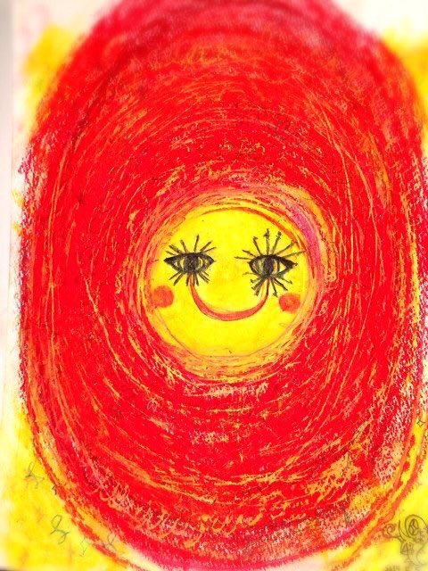 これは、6年前に描いた太陽くんです。 当時、これをスマフォの