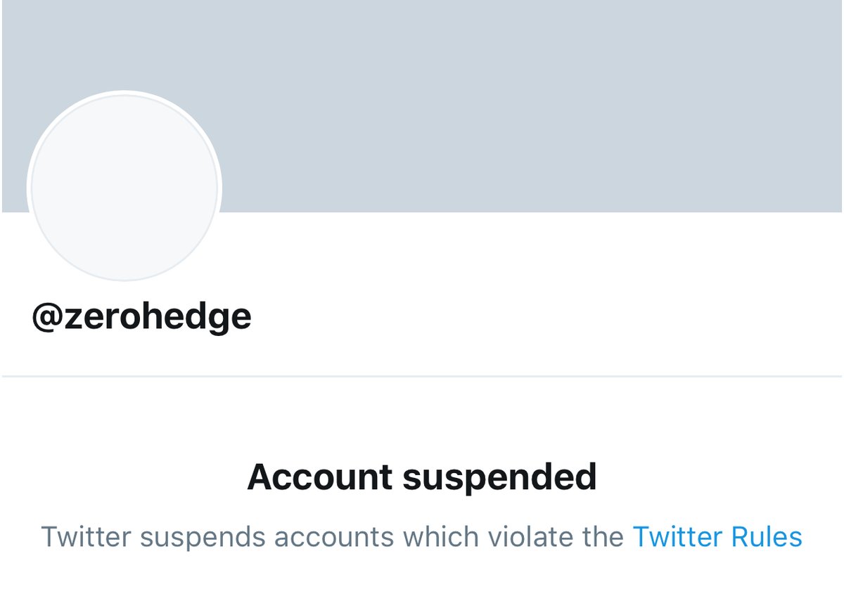 TheBubbleBubble's tweet image. @twitter @twittersupport Bring back @zerohedge! Stop censoring like this is the Soviet Union. Let the people make decisions about what content we want to consume - we are adults. Thank you.