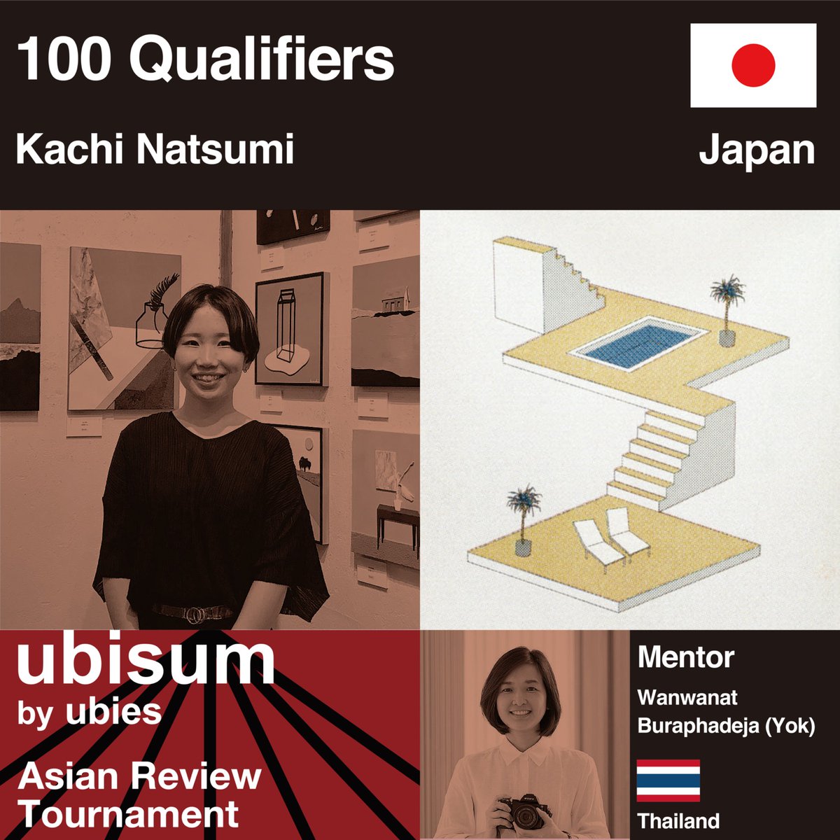 ubies_asia's tweet photo. 📢📢100名の本選クリエイター&メンターのトーナメント・ペア発表! cubism by ubies CREATOR x MENTOR
Kachi Natsumi 🇯🇵 - Wanwanat Buraphadeja (Yok)🇹🇭
本選開始は2月3日から! The tournament starts from February 3rd! #ubisum #100qualifiers #ユビサム100名クリエイター https://t.co/pp3WqYpV9a