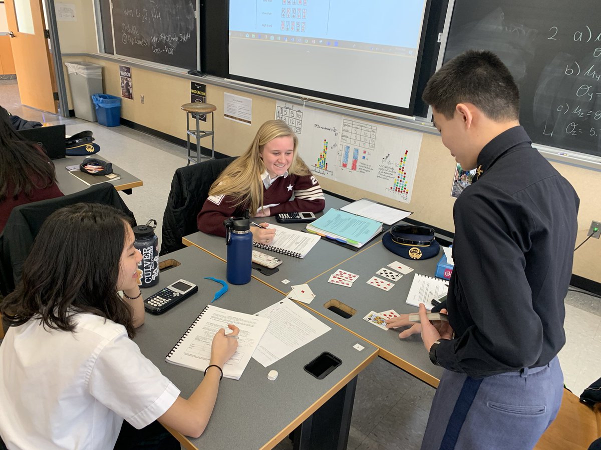 Math4All_MsBain's tweet image. A little Texas Hold Em simulation today in AP Stats
