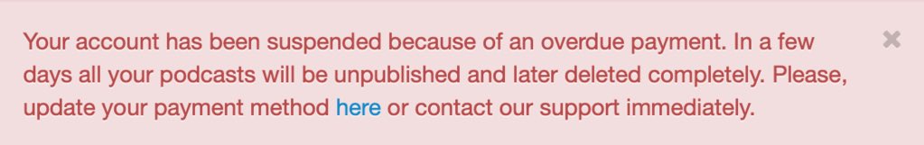 SuperGoodPod's tweet image. Our credit card got spoofed, the bank called and said they detected it and sent us a new one. But in the meantime our podcast host tried to charge it and they're super mad about it. Support ticket is in, episode will come out once they chill. 

cc @podigee