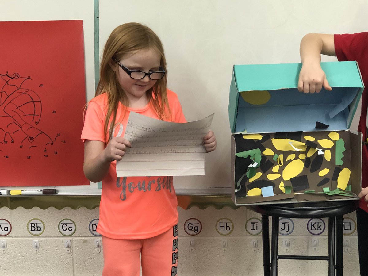 ashirley81's tweet photo. Finished our animal habitat projects. Kids did a fantastic job and had a blast sharing their work with the Kinders! #firstgradefun #maywoodpride @MaywoodSchool @MaywoodKinder https://t.co/SFf5CWYucH