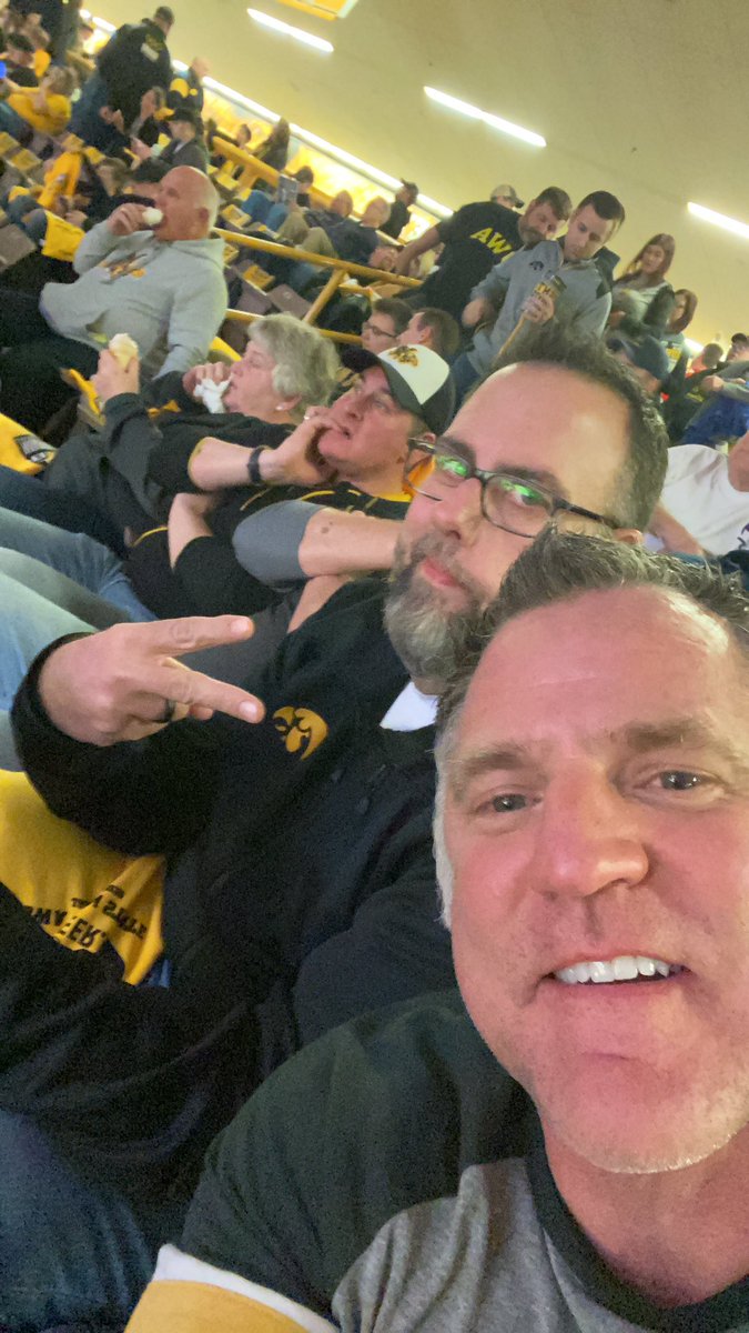 sharpey4ui's tweet photo. With @stlrnhwk and boys at #1Iowa vs #2PSU Wrestling. #GoHawks https://t.co/UJT1X2Rm5s