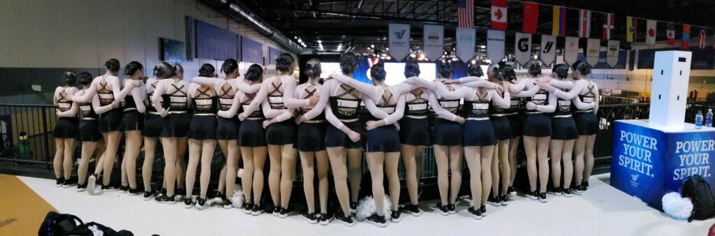So proud of this team. We are advancing to finals for our Pom routine! #greatdaytobeatiger