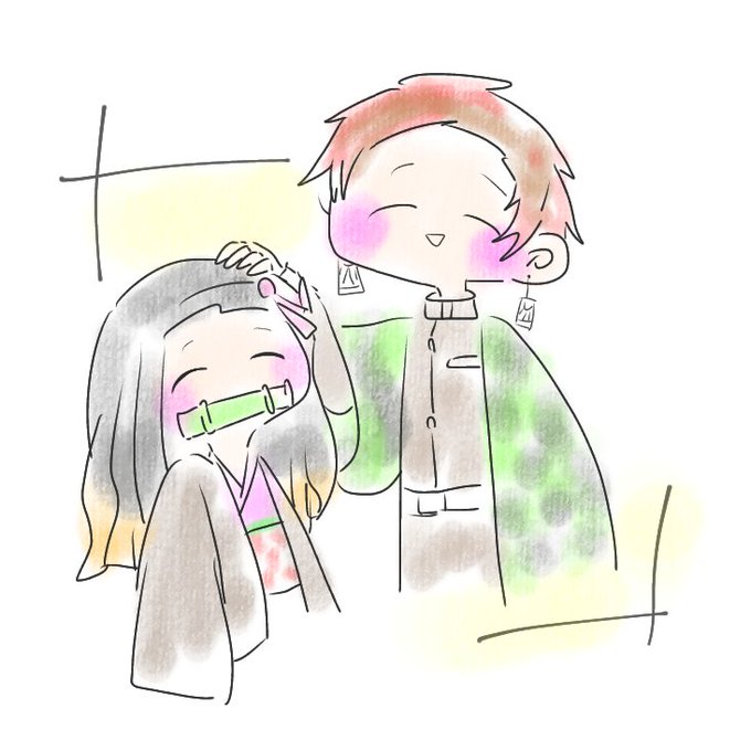 あめんぼ。さんがTwitterに投稿した竈門禰豆子(鬼滅の刃)のイラスト。