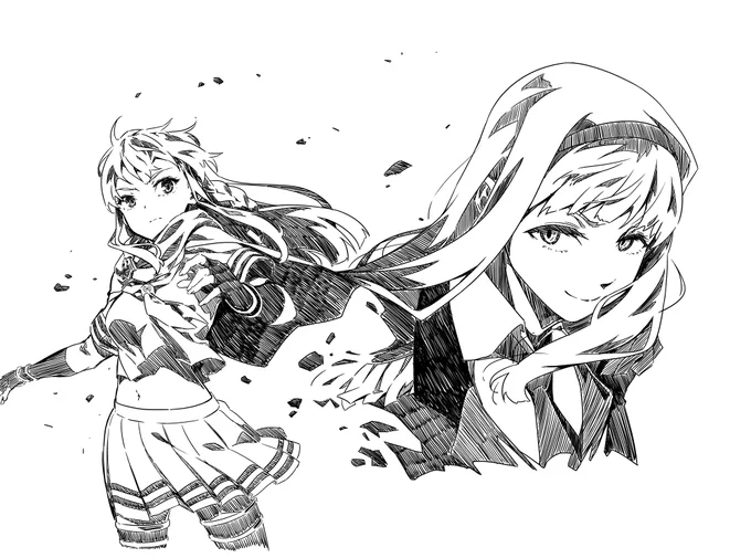 みながら表紙絵描いてた
ほぼ完成～
足りないページ描きつつ入稿までの時間はブラッシュアップ
とりあえずLVに遅れないようにきをつけないとー 