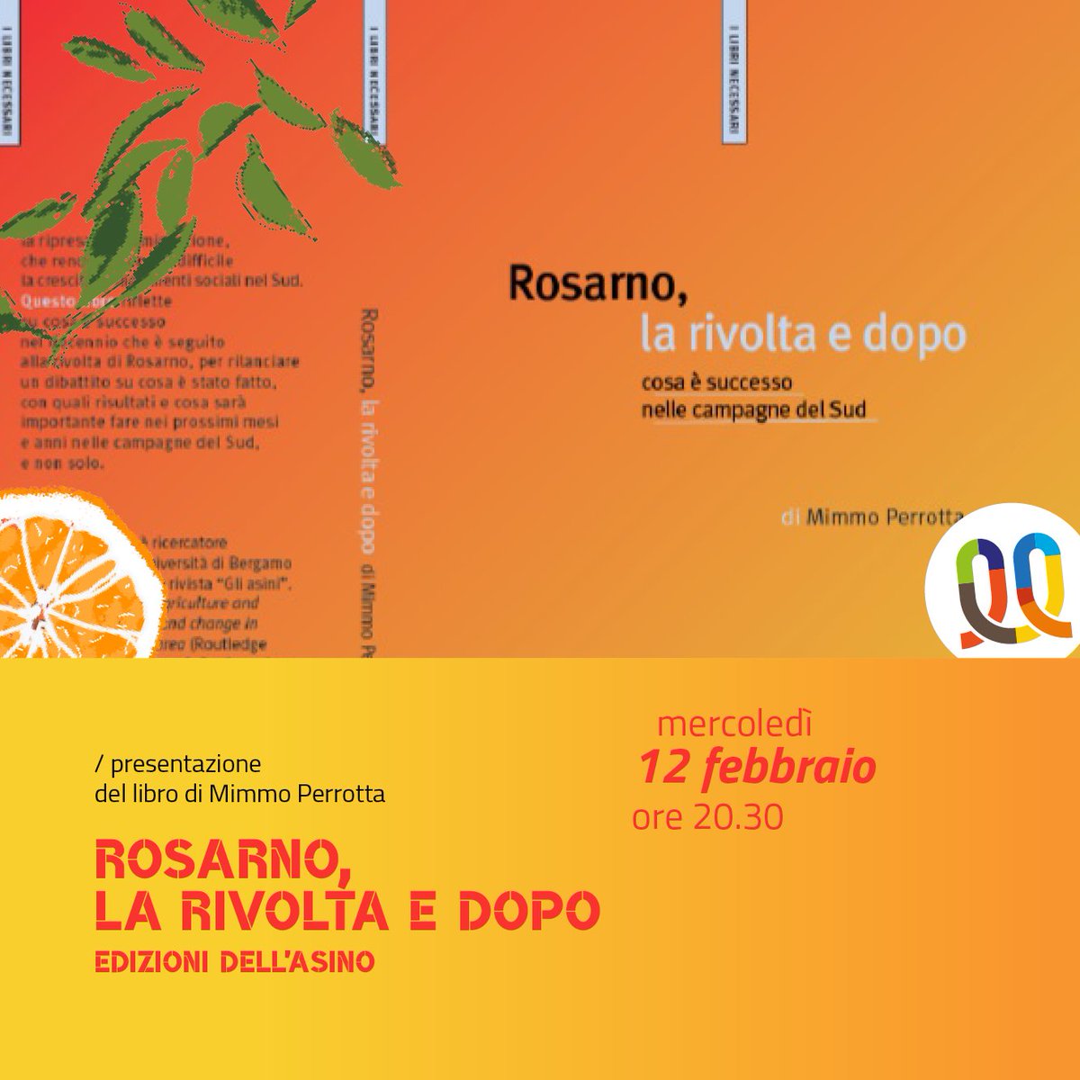 coopcamilla's tweet photo. A dieci anni dalla rivolta dei lavoratori agricoli di Rosarno: 
Incontriamo in emporio Mimmo Perrotta, autore del libro che analizza quanto è successo negli ultimi dieci anni
https://t.co/AeuYi2KGLA https://t.co/kzlmR7BvC2
