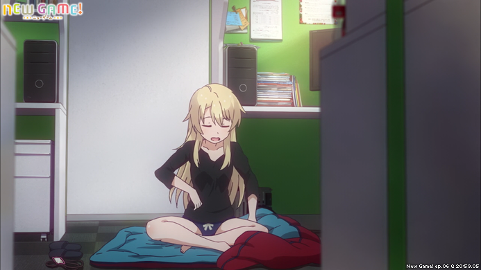 screenshot from New Game! ep.06 @ 20:59.05