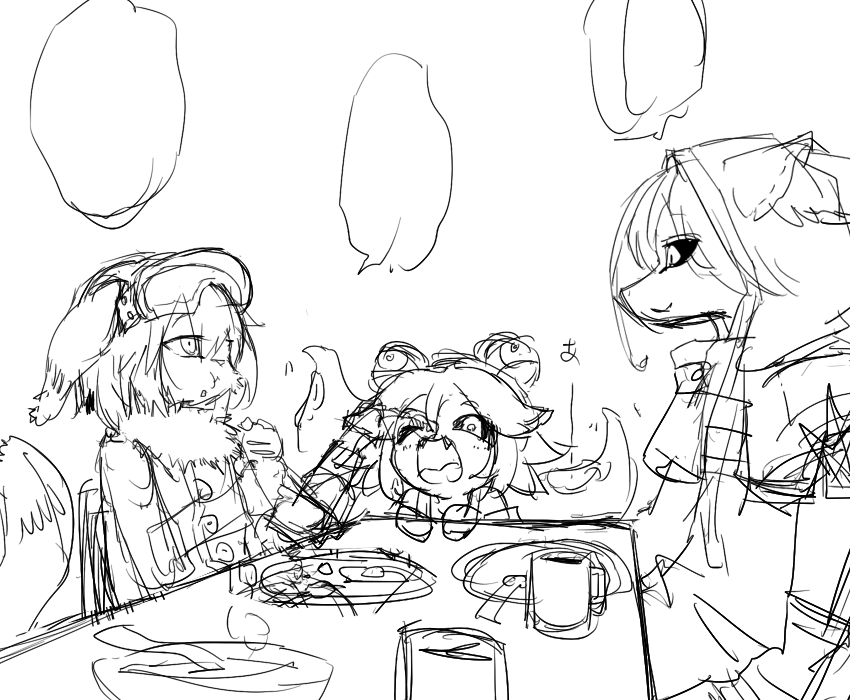 ひぃひぃ言いながら描いてる 