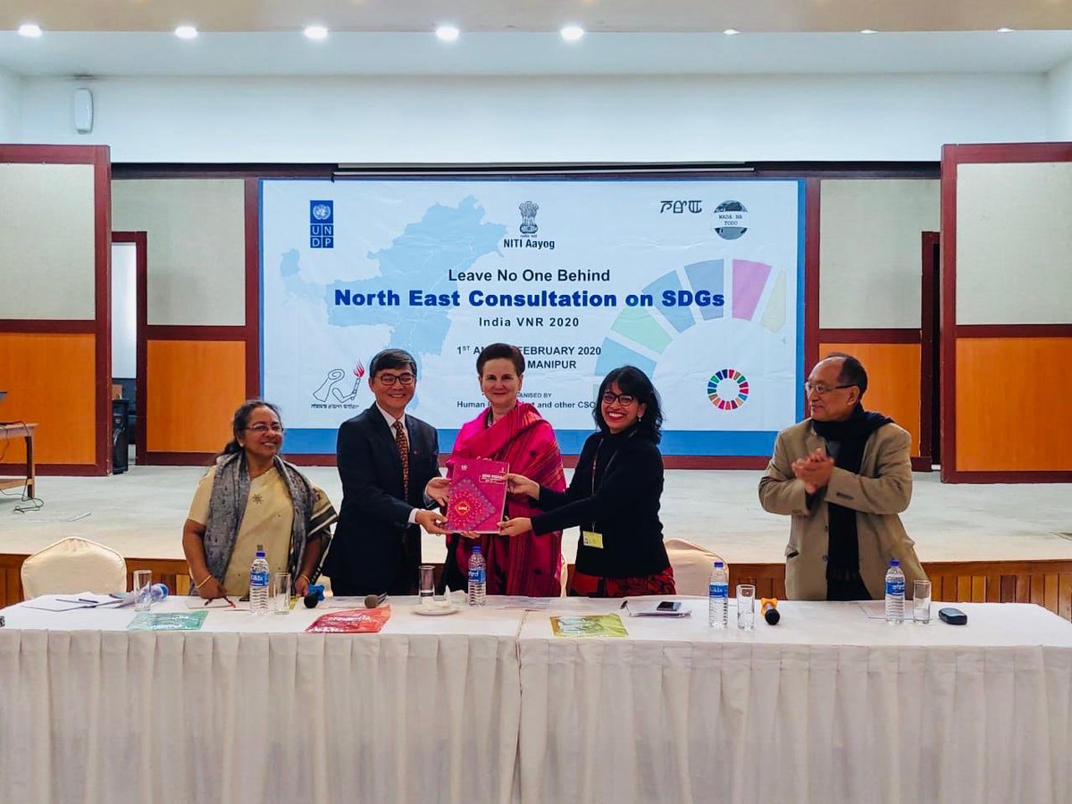 ‪As India preps to present its Voluntary National Review at the upcoming High-level Political Forum, we are in #Manipur discussing the #LeaveNoOneBehind agenda with civil society representing north east 🇮🇳 ‬

‪India is conducting regular & inclusive reviews of the progress on #SDGs ‬