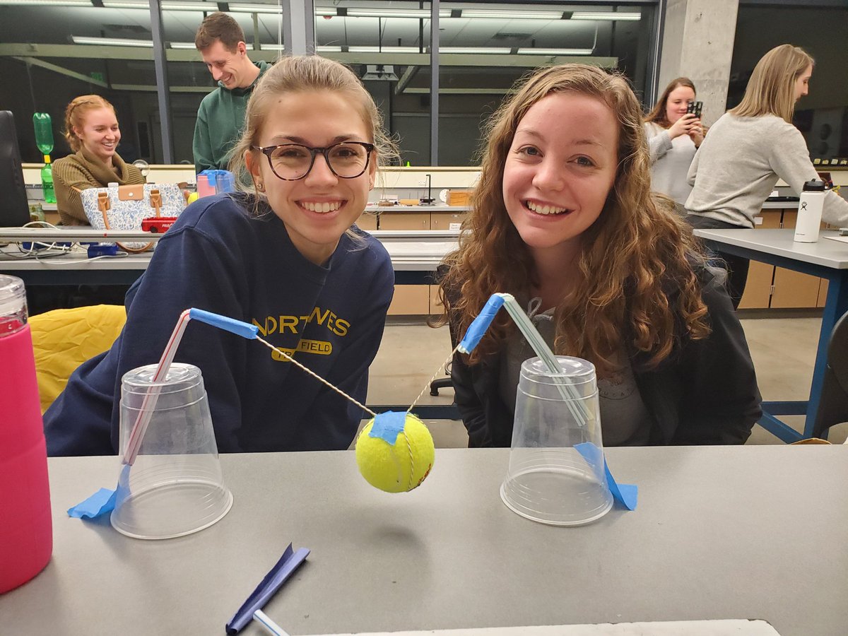FuncMorph's tweet photo. Last night was another successful Science Methods course for my senior elementary education majors! Had a blast conquering a design challenge to show the transfer of potential to kinetic energy with their dyi wrecking balls.

#PhysicsNU #STEMeducation https://t.co/yessHW0vGQ