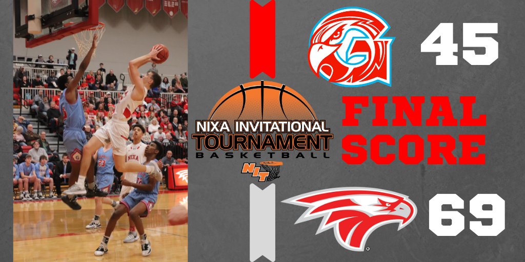 nixaathletics's tweet photo. .@NixaBBasketball defeats @GlendaleBBALL60-45. 

Eagles will play for the NIT Championship tomorrow against the winner of Mt. Vernon and Parkview which is coming up next. 

Glendale will play for 3rd. 

Josh Mason led the scoring with an NIT high thus far, 28 points. https://t.co/BfQNoj68RW