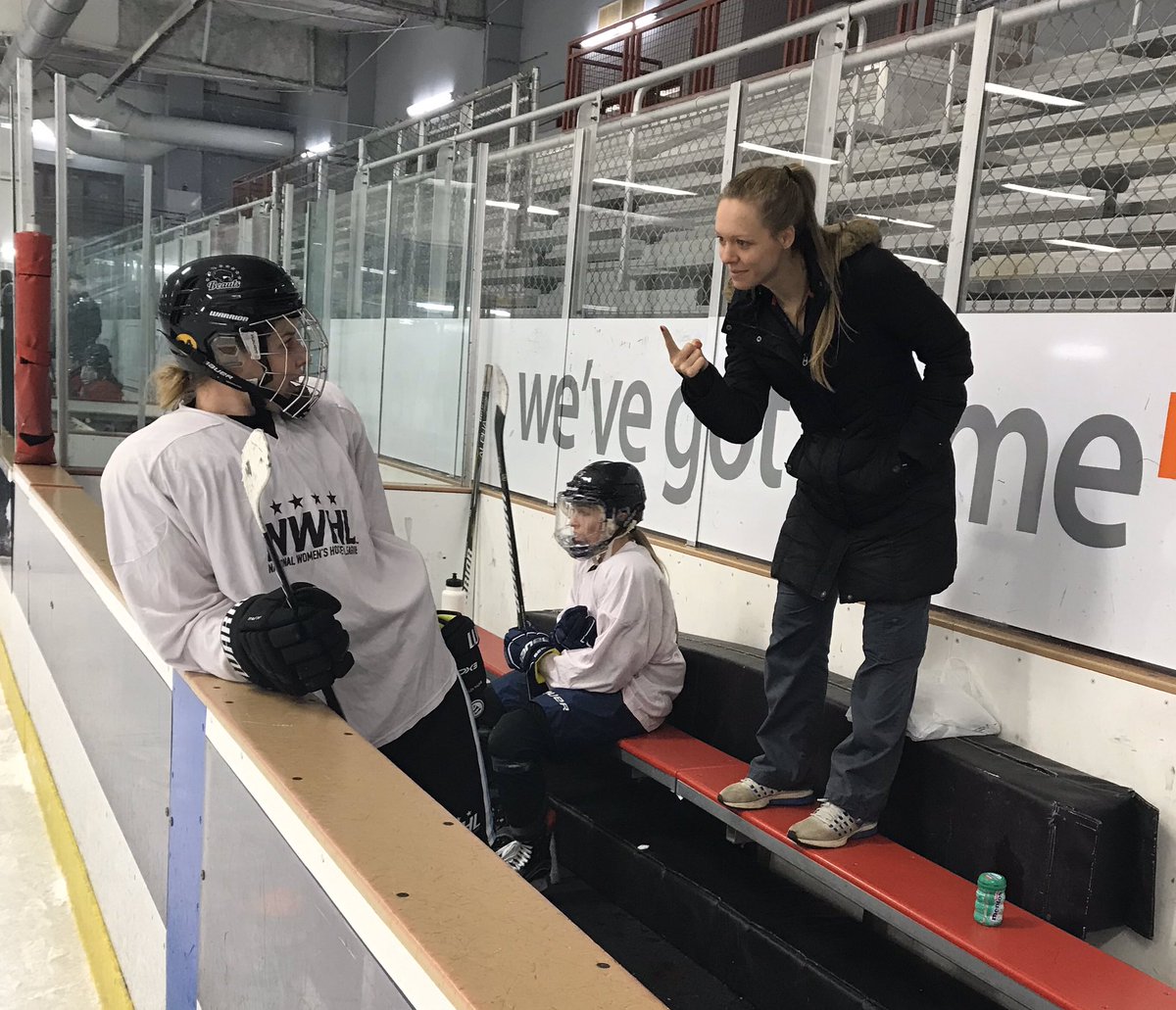 BuffaloBeauts's tweet photo. “Coach Dar” for “#Beauts White” and “Coach Nate” for “#Beauts Red” 

#NWHL #FortBeaut #BeautsPractice https://t.co/NX0JOQc82Q
