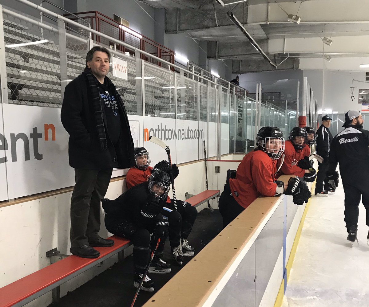 BuffaloBeauts's tweet photo. “Coach Dar” for “#Beauts White” and “Coach Nate” for “#Beauts Red” 

#NWHL #FortBeaut #BeautsPractice https://t.co/NX0JOQc82Q
